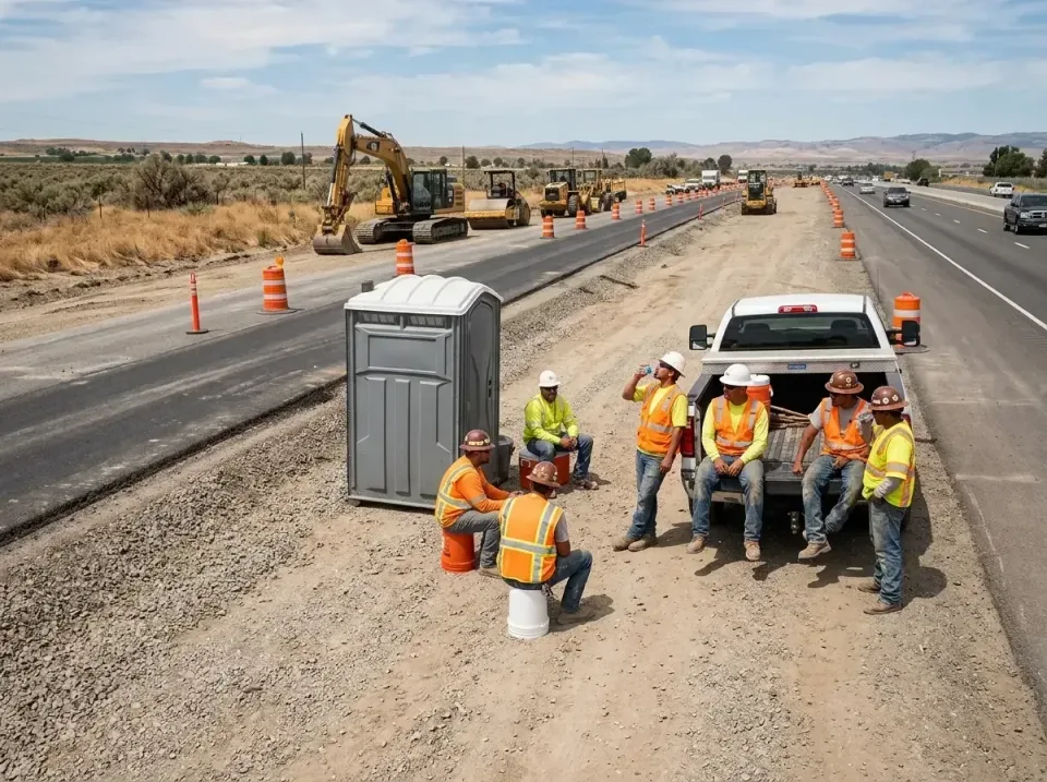 highway-road-construction-crew-007 — frequently asked questions, Porta Potty and Restroom Rentals in Hidden Springs, ID
